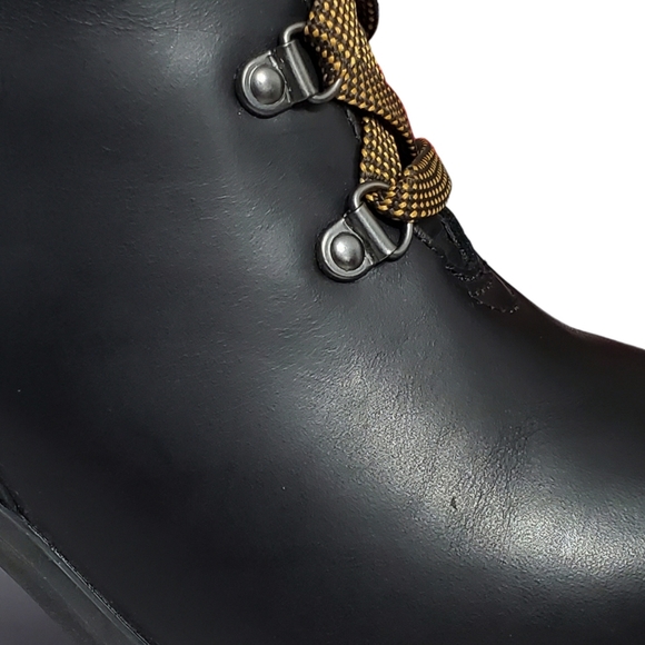 New Timberland allington 5 in leather block heel lace up boots black casual - Picture 15 of 16